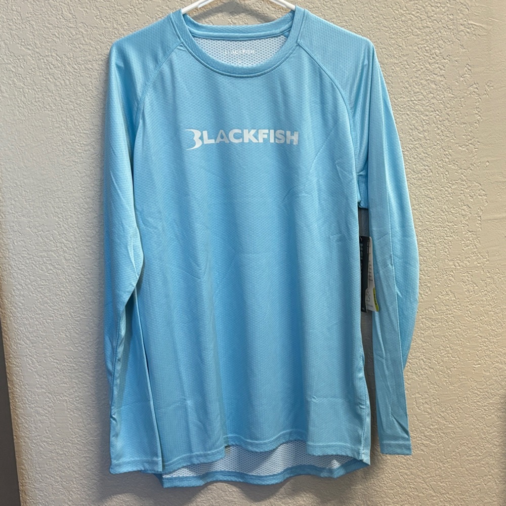 Men's Blackfish Guide Long Sleeve Shirt (Blue/Gray) - Size S